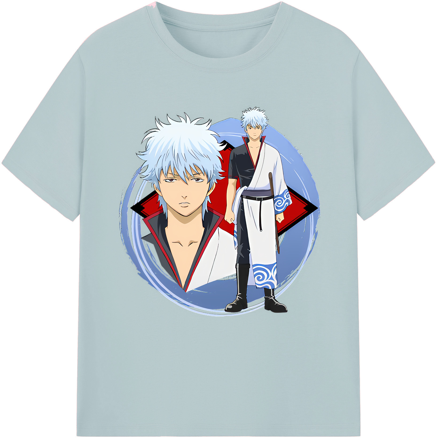 （画像用） ぎんたま 坂田銀時（さかたぎんとき） 神楽 志村新八（しむら しんぱち） GINTAMA Sakata Gintoki Kagura Shimura Shinpachi 綿100％半袖Tシャツ（フロントプリント）